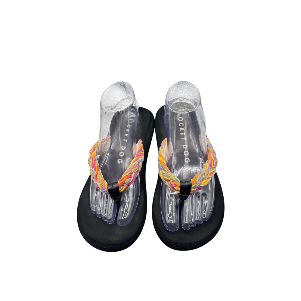 Rocket Dog Sunset Cord Braided Colorful rope comfort sandals flip flops sz 9